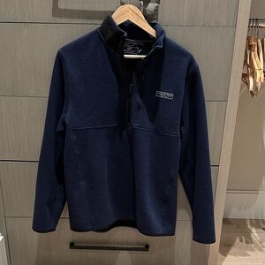 Vineyard Vines Navy Quarter-Zip Fleece Pullover